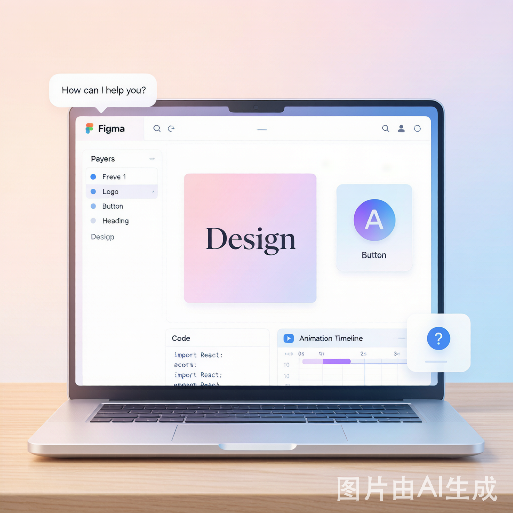 Figma代码层与AI功能概念图